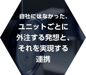 ユニットごとに外注する発想と、それを実現する連携